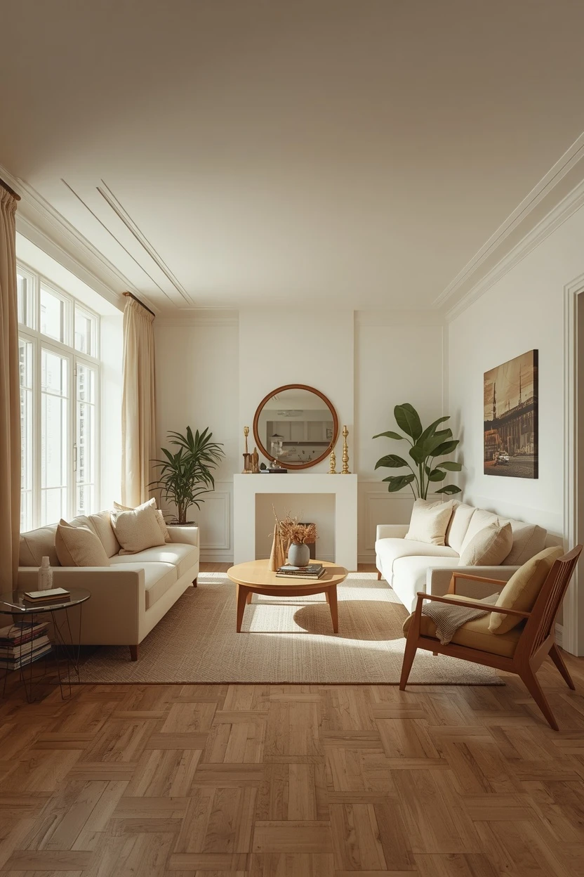 small living room layout arranged to feel bigger and more open