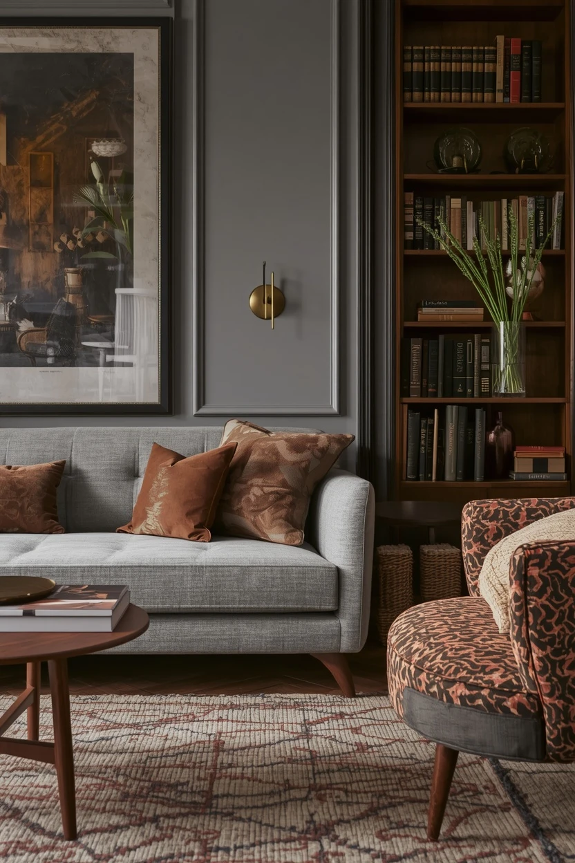 complete grey settee living room ideas scheme pulled together